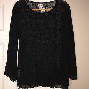 Chico’s embellished sheer top